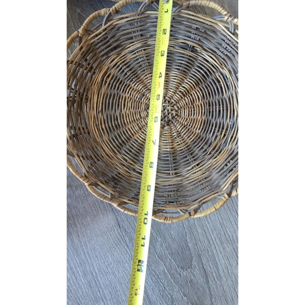 Lot Of 5 Wicker Rattan Basket Decor Boho Vintage Decor Wall / Storage - Picture 12 of 13